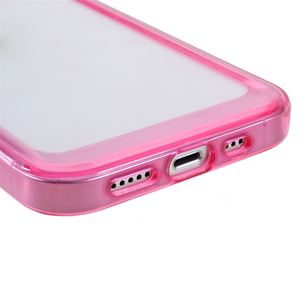 High Transparency TPU + Acrylic Anti-Drop Light Slim Protective Phone Case Cover for iPhone 13 6.1 inch - Rose-5