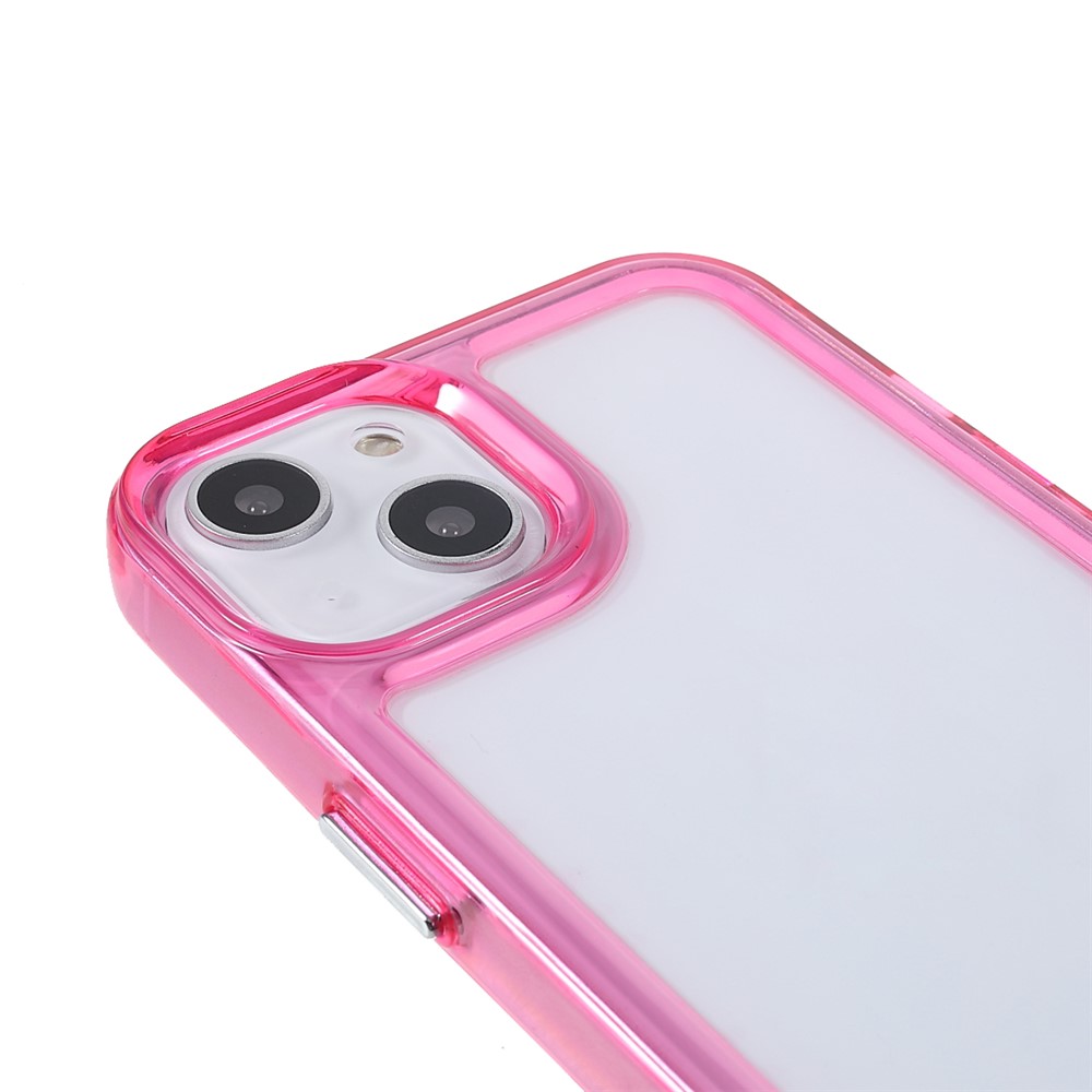 High Transparency TPU + Acrylic Anti-Drop Light Slim Protective Phone Case Cover for iPhone 13 6.1 inch - Rose-6