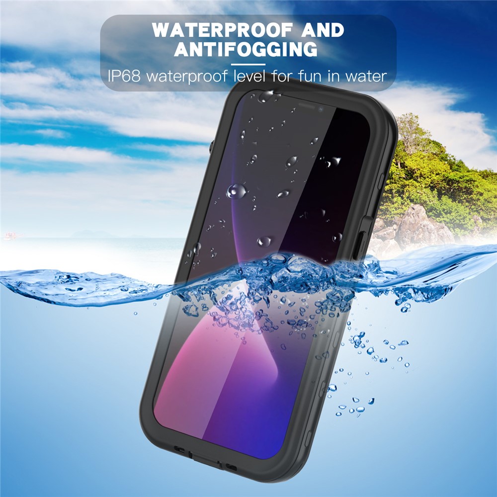 SHELLBOX A Series IP68 Waterproof IP6X Dustproof Transparent Back Hybrid Phone Case for iPhone 13 Pro Max-3