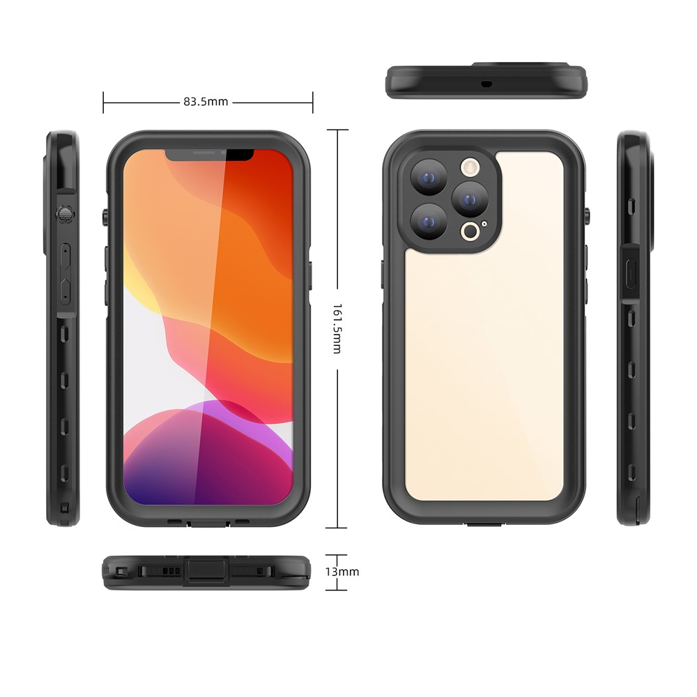 SHELLBOX A Series IP68 Waterproof Scratch Resistant Anti-Drop Transparent Phone Case for iPhone 13 Pro 6.1 inch-7
