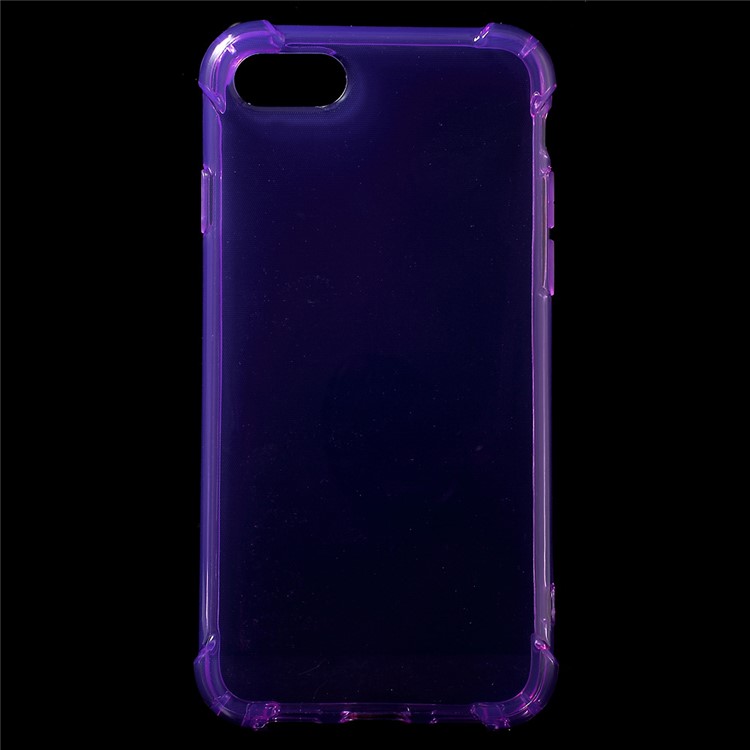 

Shock-resistance Clear TPU Protective Case for iPhone 8 / 7 4.7 inch - Purple, iPhone 8 4.7 inch