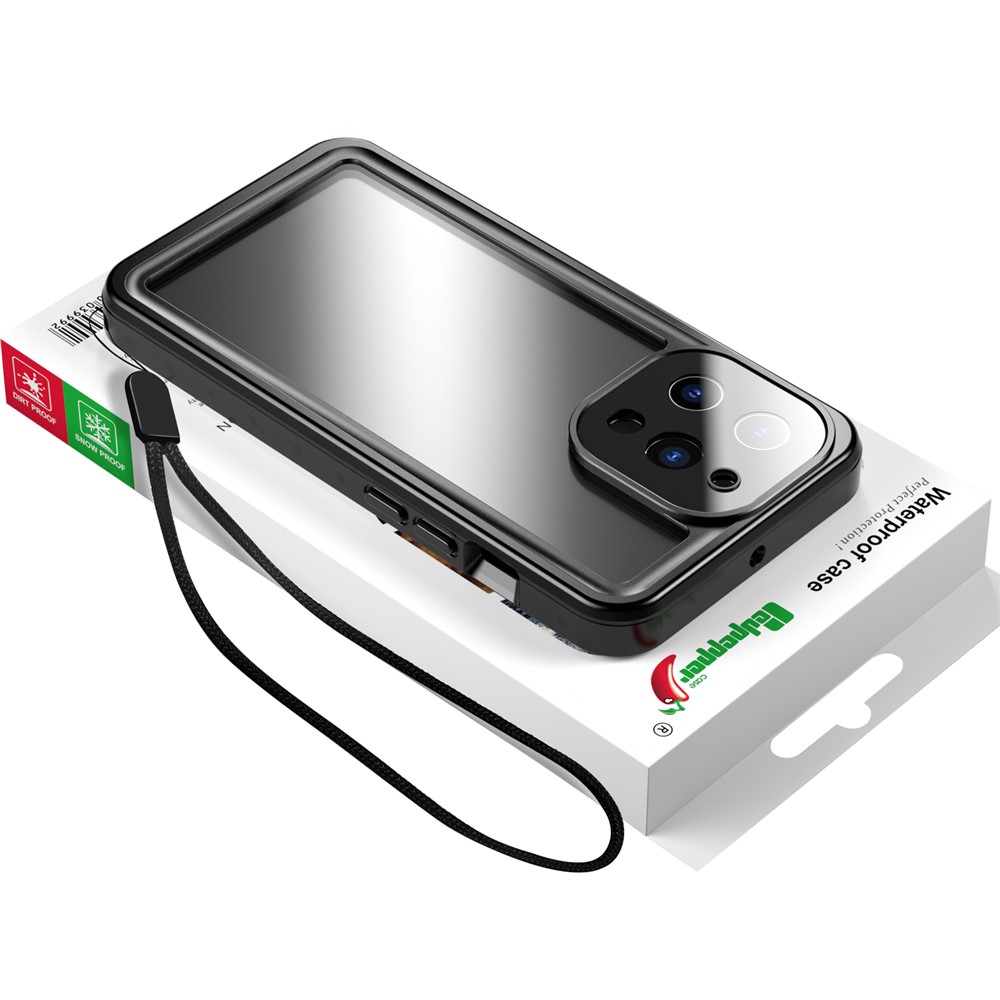 REDPEPPER PRO Series Drop-proof IP68 Waterproof Scratch Resistant Transparent Phone Case for iPhone 13 Pro 6.1 inch-16