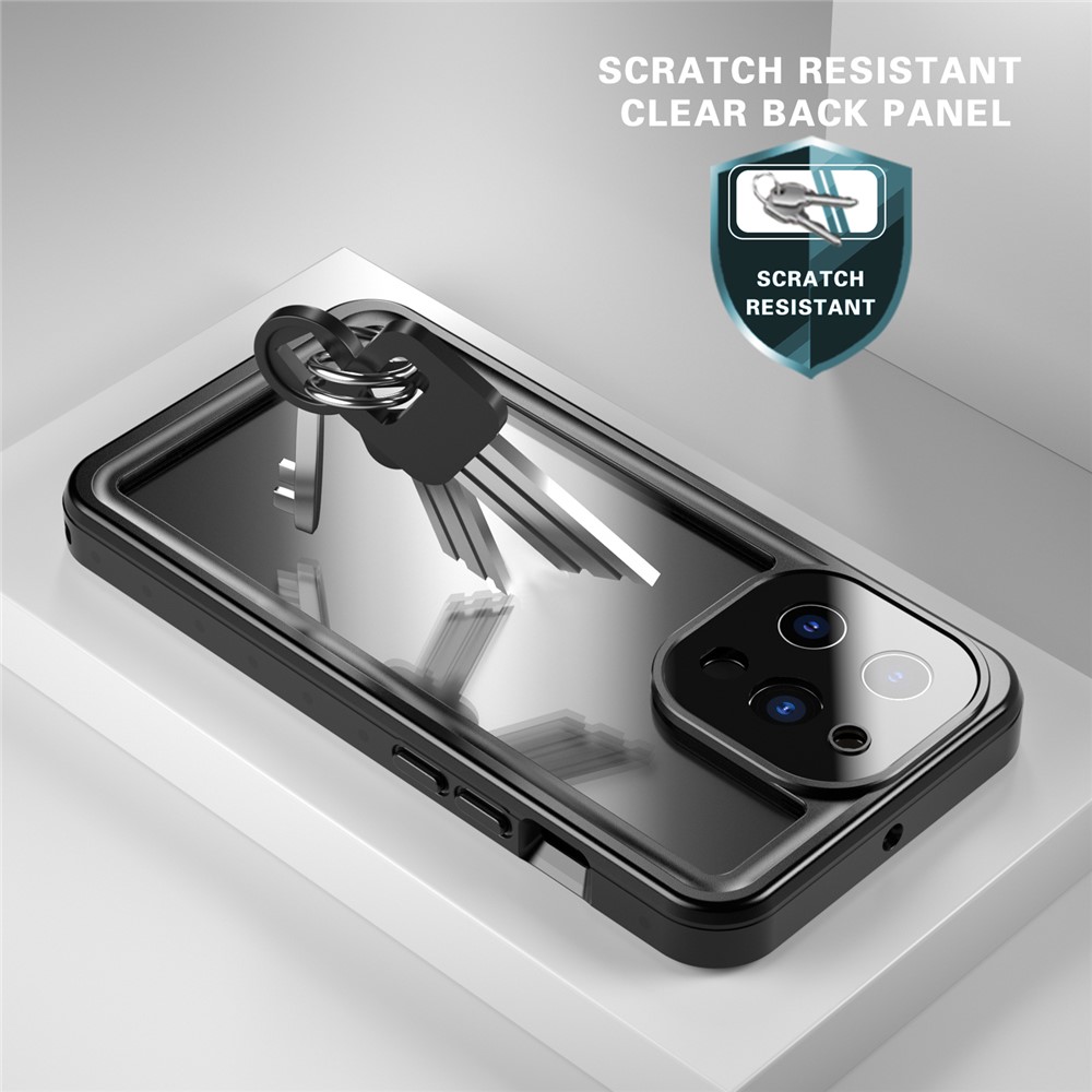 REDPEPPER PRO Series Drop-proof IP68 Waterproof Scratch Resistant Transparent Phone Case for iPhone 13 Pro 6.1 inch-7