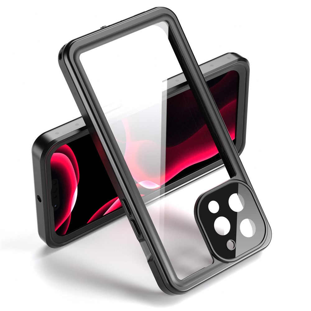 REDPEPPER PRO Series Shockproof Drop-proof IP68 Waterproof Transparent Phone Cover Case for iPhone 13 Pro Max 6.7 inch-12
