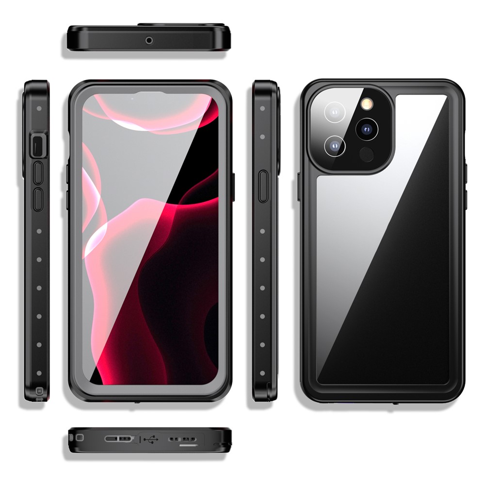 REDPEPPER PRO Series Shockproof Drop-proof IP68 Waterproof Transparent Phone Cover Case for iPhone 13 Pro Max 6.7 inch-16