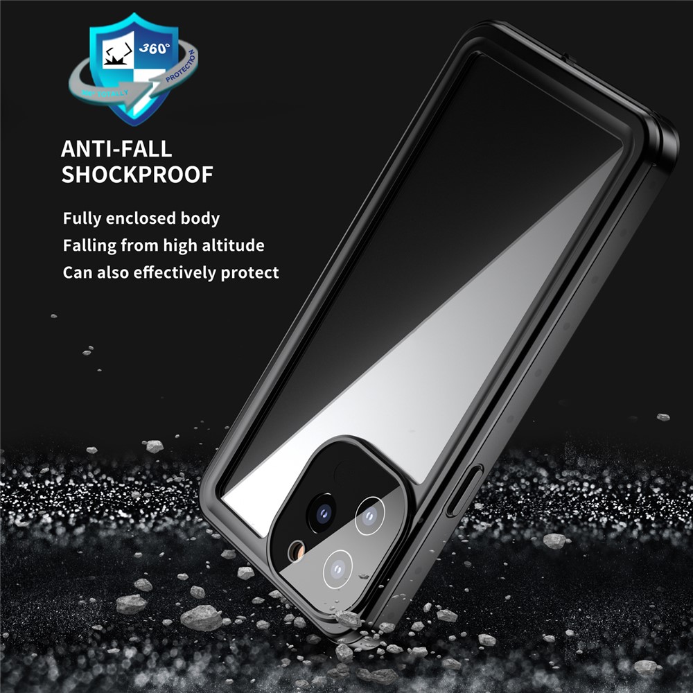 REDPEPPER PRO Series Shockproof Drop-proof IP68 Waterproof Transparent Phone Cover Case for iPhone 13 Pro Max 6.7 inch-5