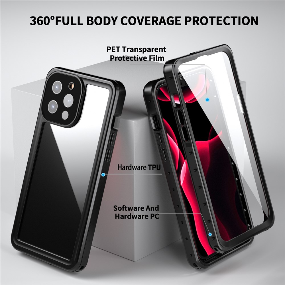 REDPEPPER PRO Series Shockproof Drop-proof IP68 Waterproof Transparent Phone Cover Case for iPhone 13 Pro Max 6.7 inch-8