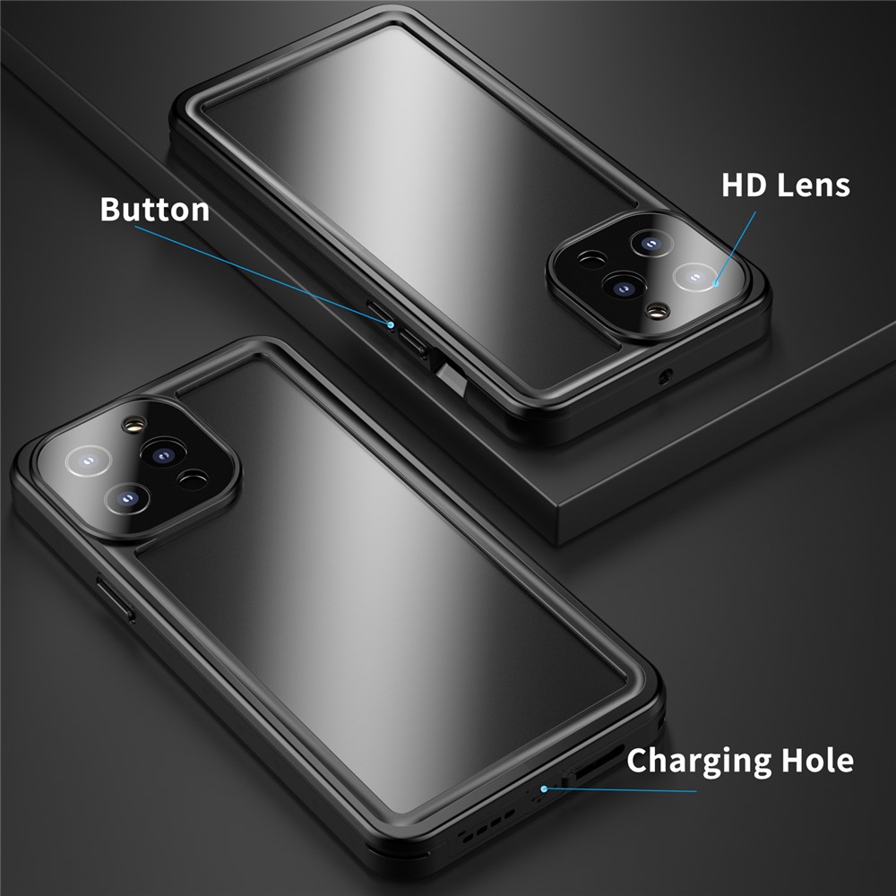 REDPEPPER PRO Series Shockproof Drop-proof IP68 Waterproof Transparent Phone Cover Case for iPhone 13 Pro Max 6.7 inch-9