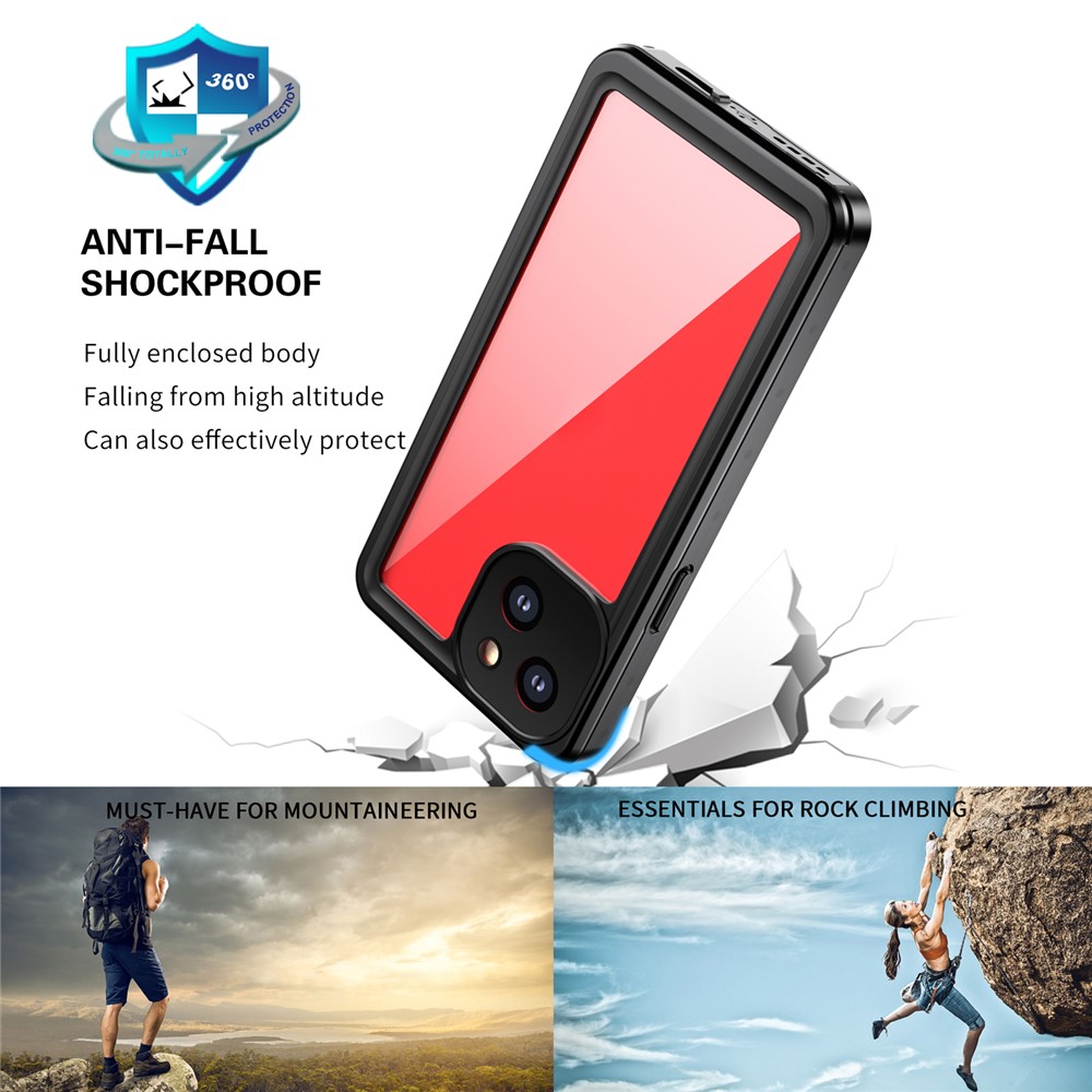 REDPEPPER PRO Series Drop-proof IP68 Waterproof Scratch Resistant Transparent Phone Case for iPhone 13 mini 5.4 inch-3