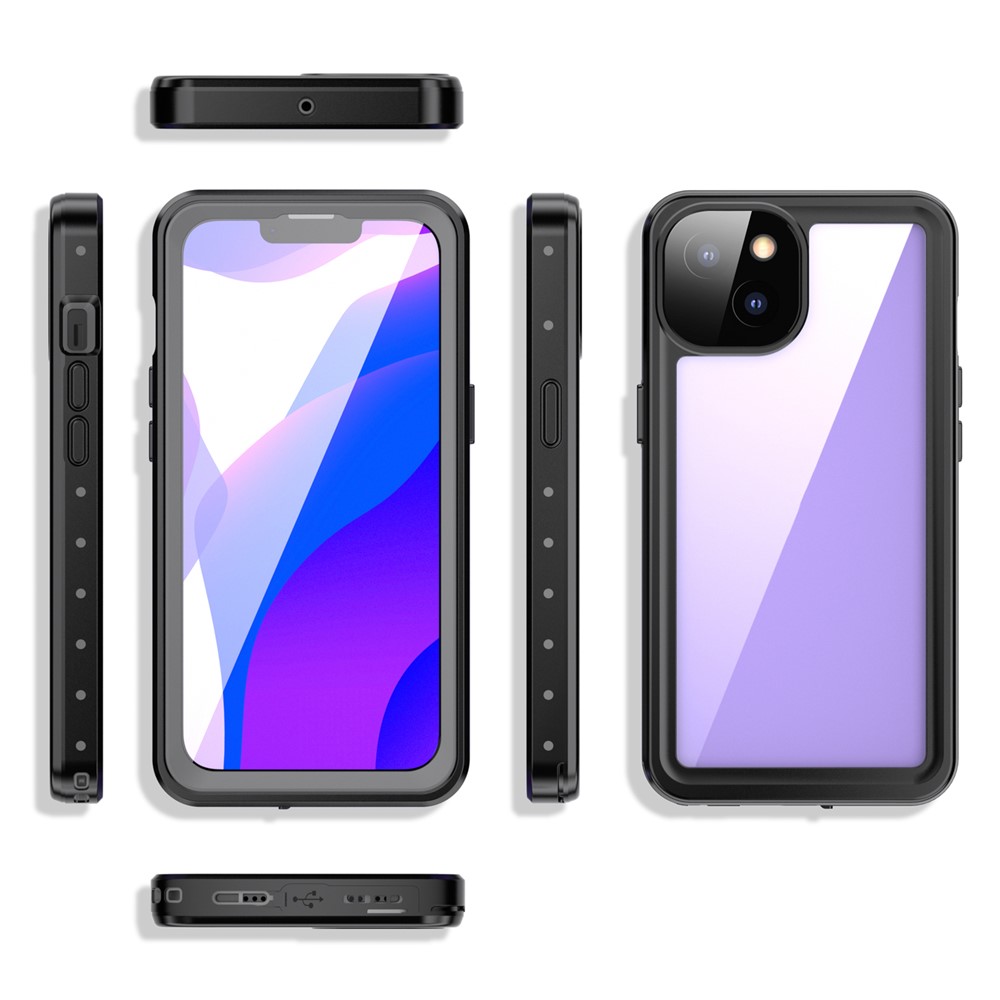 REDPEPPER PRO Series Scratch Resistant Drop-proof IP68 Waterproof Transparent Phone Cover Case for iPhone 13 6.1 inch-16