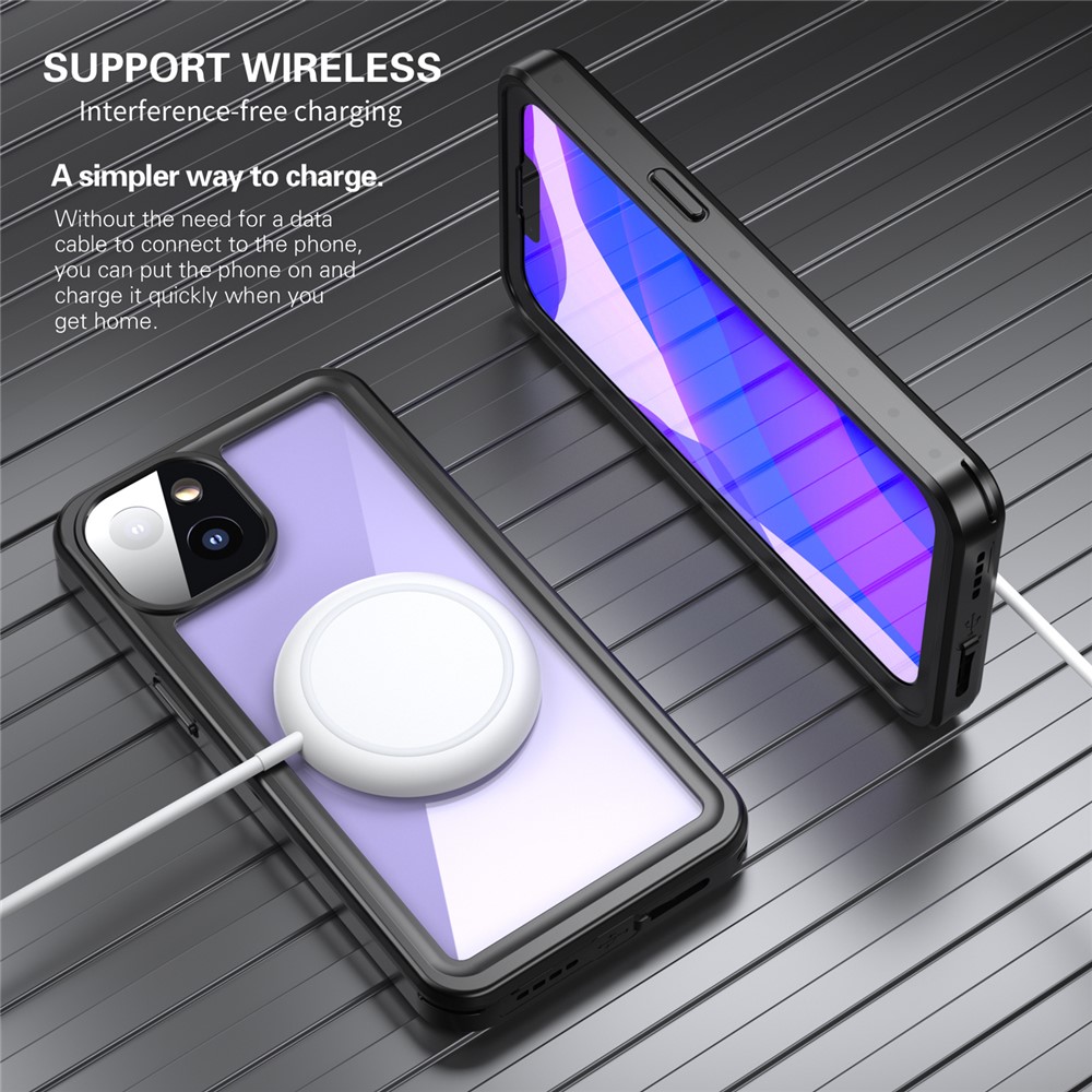REDPEPPER PRO Series Scratch Resistant Drop-proof IP68 Waterproof Transparent Phone Cover Case for iPhone 13 6.1 inch-2