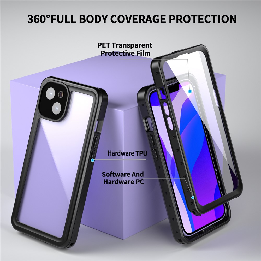 REDPEPPER PRO Series Scratch Resistant Drop-proof IP68 Waterproof Transparent Phone Cover Case for iPhone 13 6.1 inch-8