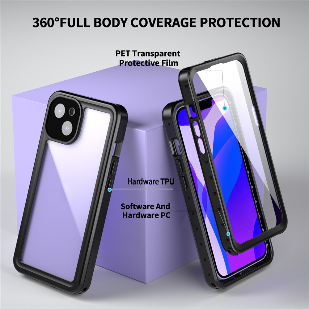 Redpepper Pro Série Résistant Aux Rayures Résistante à L'épreuve IP68 Cadre de Téléphone Transparent Imperméable Pour Iphone 13 6,1 Pouces