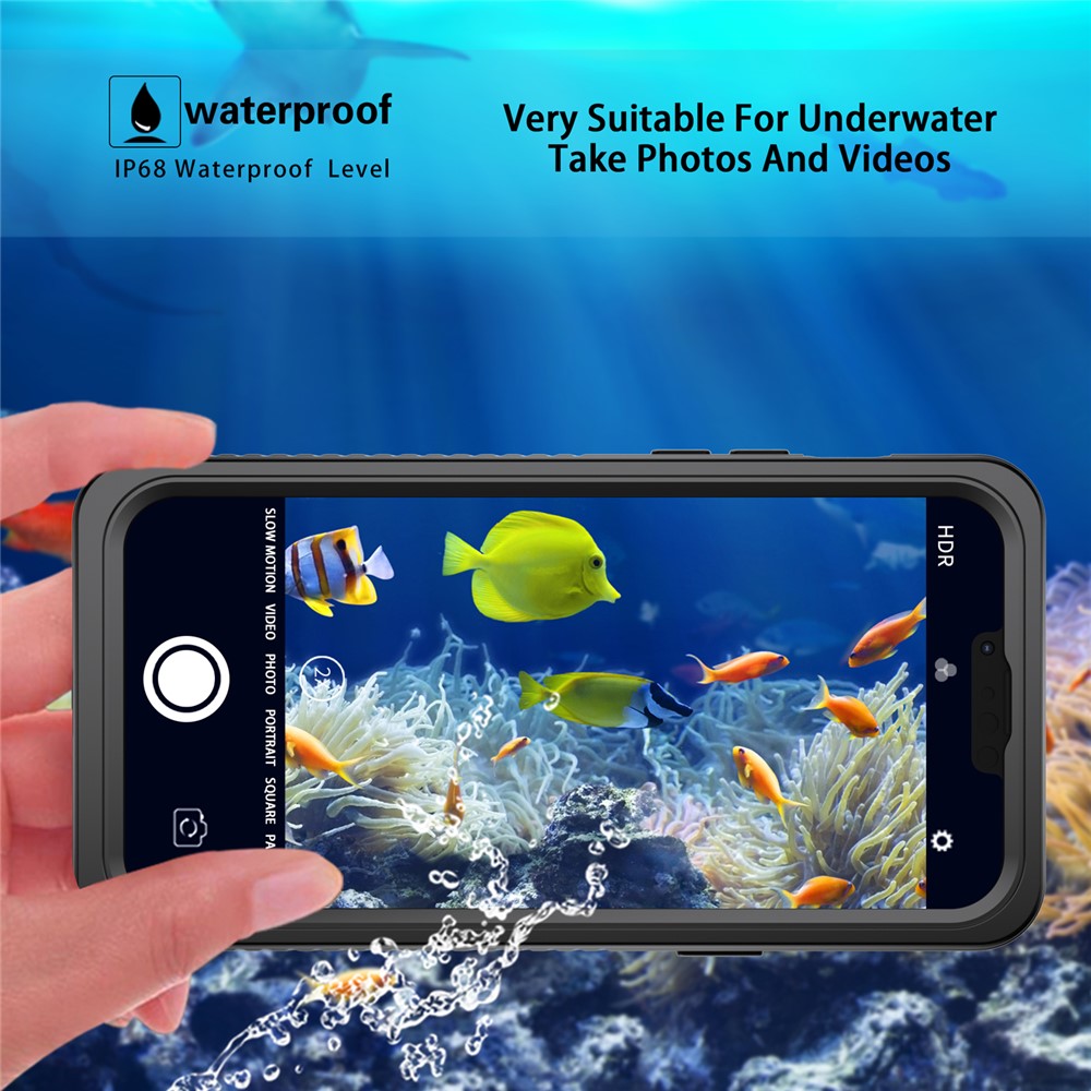SHELLBOX IP68 Waterproof IP6X Anti-dust Transparent Back TPU+PC+PET Hybrid Phone Case for iPhone 13 Pro Max 6.7 inch-5