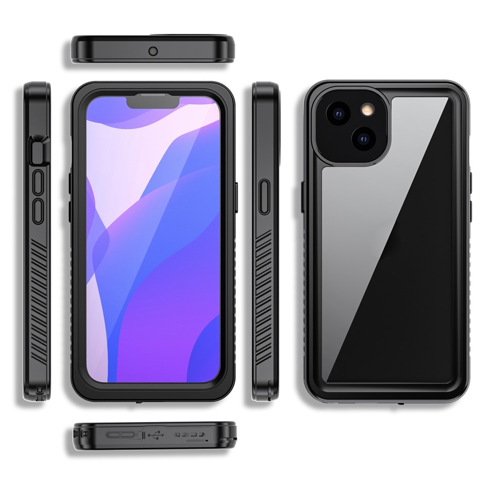 Fs Anti-Drop Series IP68 Dustproof Waterproof Clear Phone Case for iPhone 13 6.1 inch-11