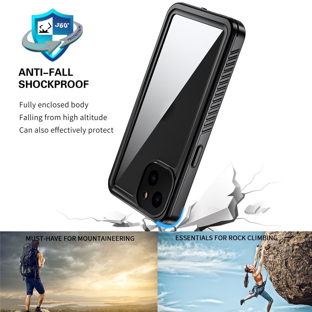 Fs Anti-Drop Series IP68 Dustproof Waterproof Clear Phone Case for iPhone 13 6.1 inch-3
