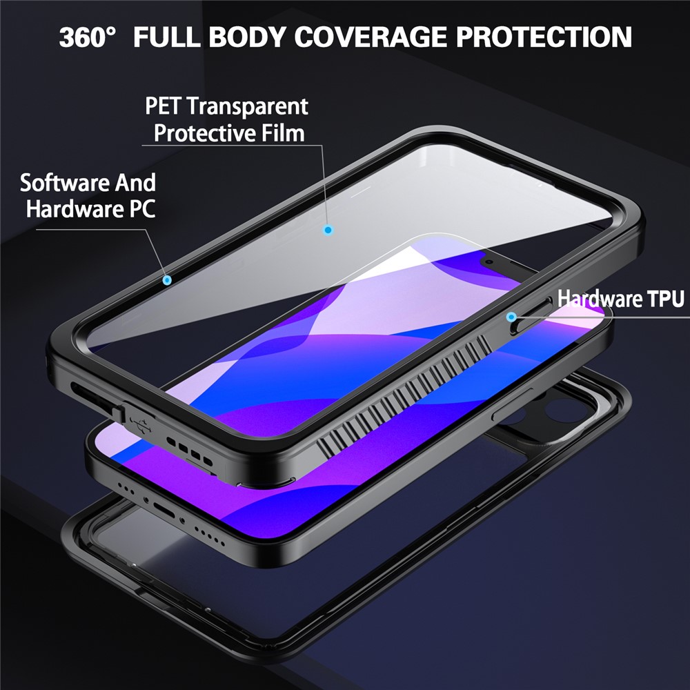 Fs Anti-Drop Series IP68 Dustproof Waterproof Clear Phone Case for iPhone 13 6.1 inch-7
