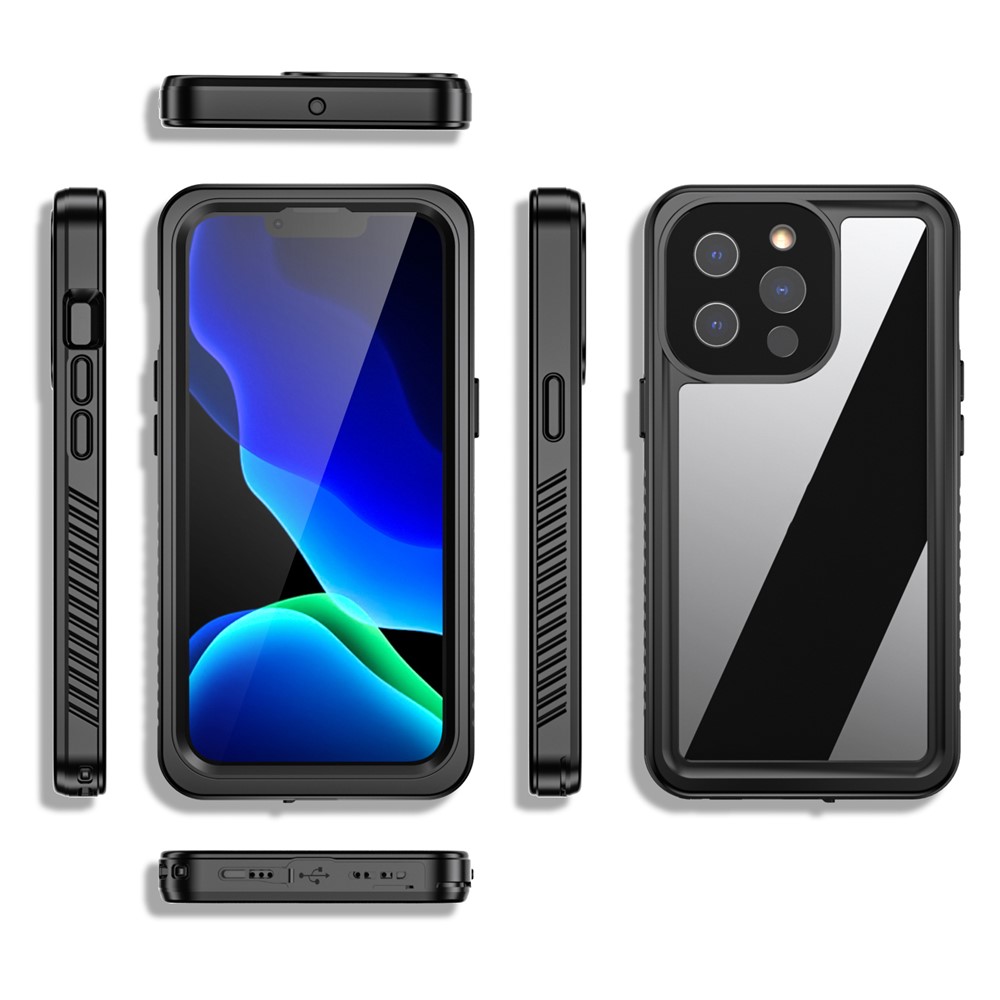 Fs Anti-Drop Series IP68 Light Slim Impact-Resistant Waterproof Clear Phone Case for iPhone 13 Pro 6.1 inch-10