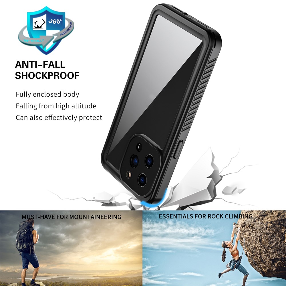 Fs Anti-Drop Series IP68 Light Slim Impact-Resistant Waterproof Clear Phone Case for iPhone 13 Pro 6.1 inch-3