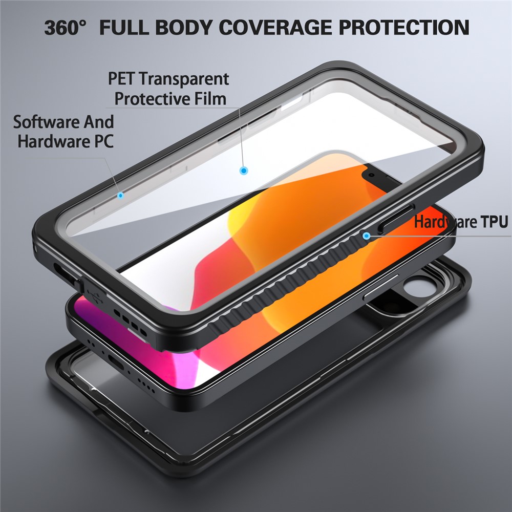 Fs Anti-Drop Series IP68 Lightweight Thin Waterproof Transparent Phone Case for iPhone 13 mini 5.4 inch-6