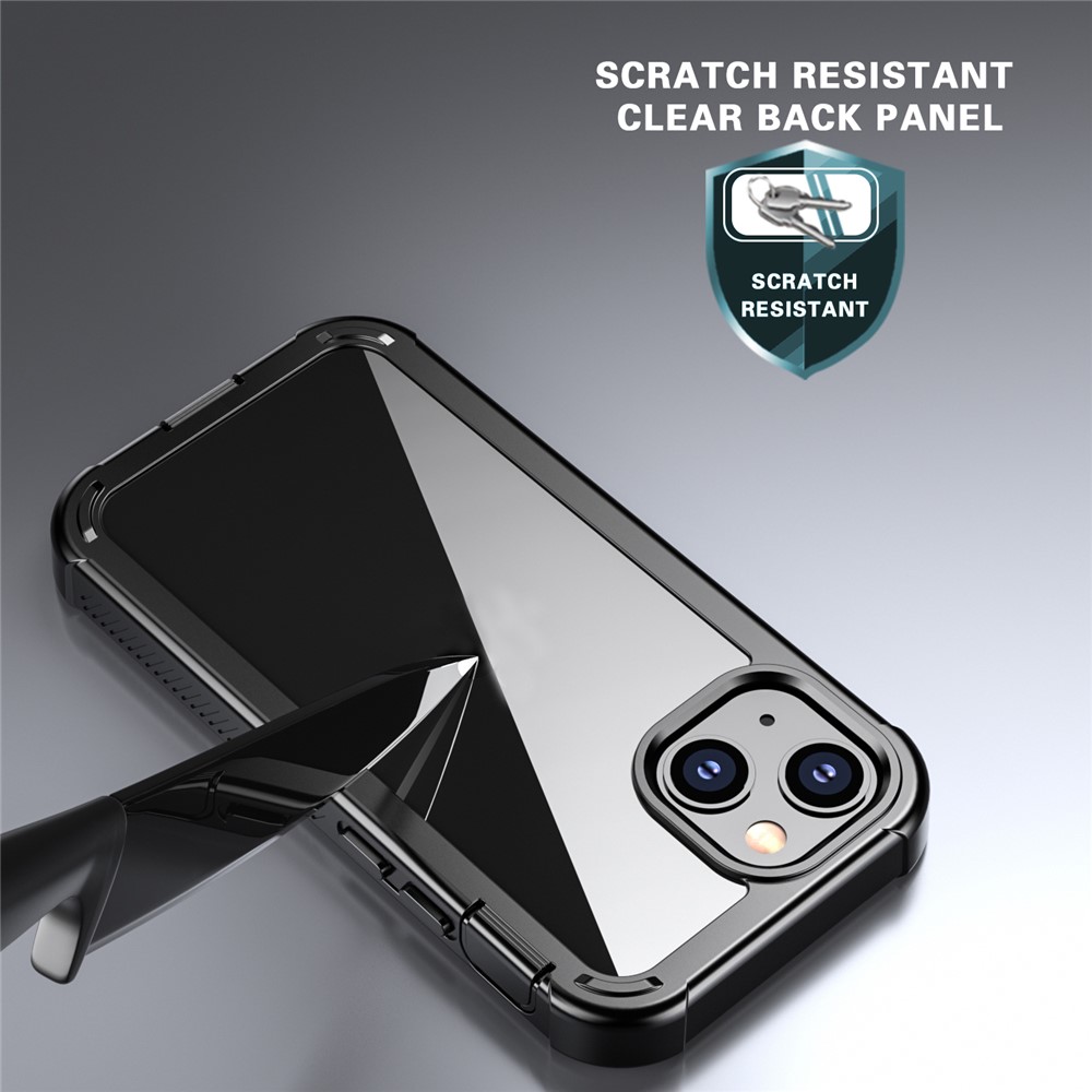 All-Round Protection Anti-Fall Anti-Fingerprint Scratch-Resistant PC TPU PET Hybrid Case for iPhone 13 mini 5.4 inch-4