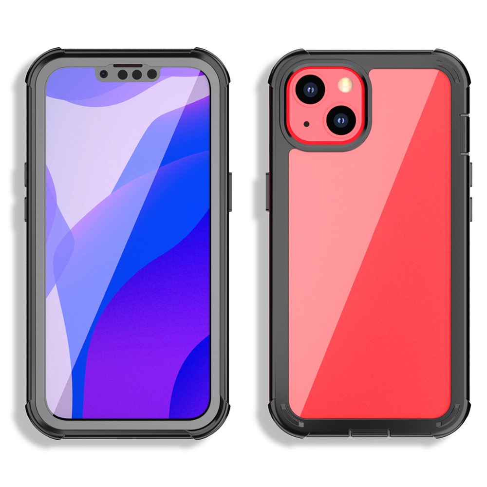 Full Coverage Anti-Drop Shockproof Scratch-Resistant PC TPU PET Hybrid Case for iPhone 13 6.1 inch-8