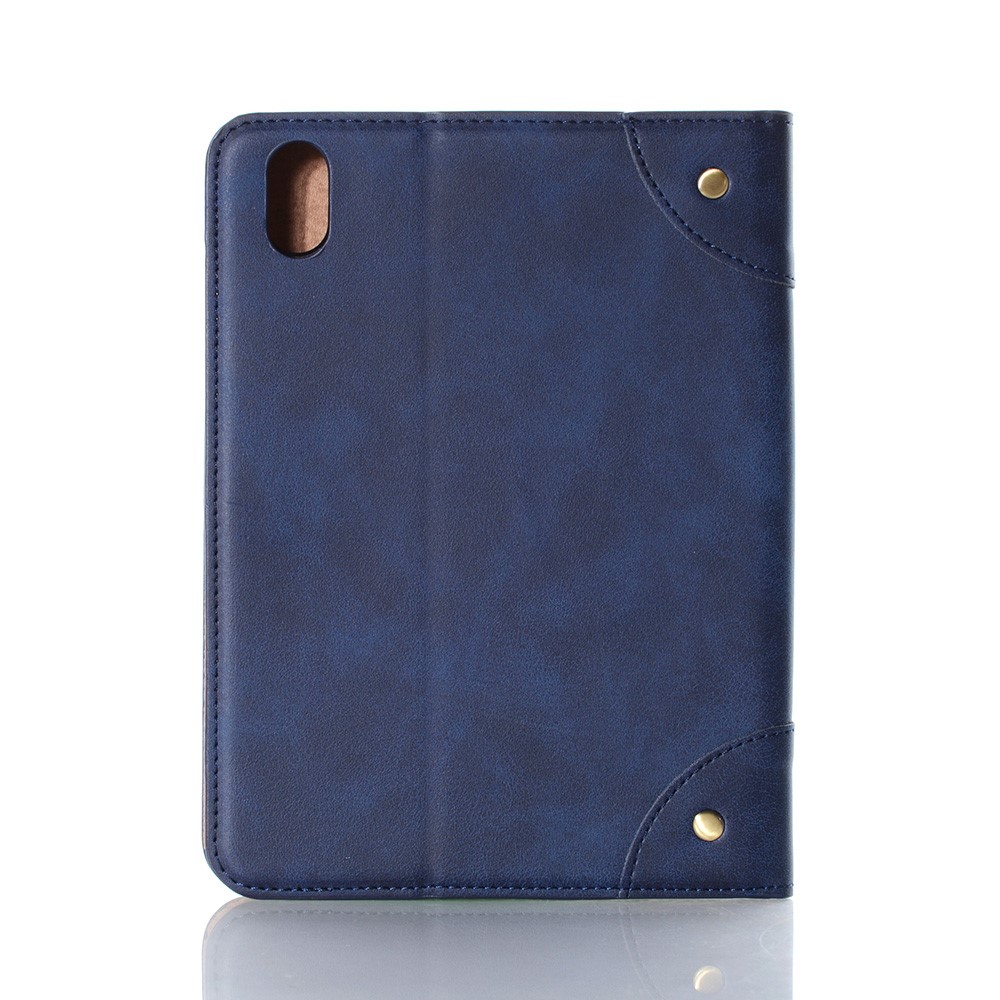 Retro Style Smart Sleep/Wake Up Tablet Leather Cover Case with Wallet Stand for iPad mini (2021) - Blue-3