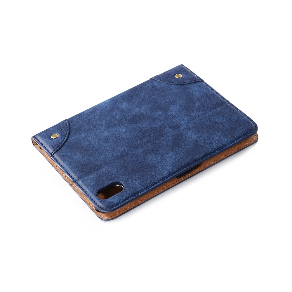 Retro Style Smart Sleep/Wake Up Tablet Leather Cover Case with Wallet Stand for iPad mini (2021) - Blue-6