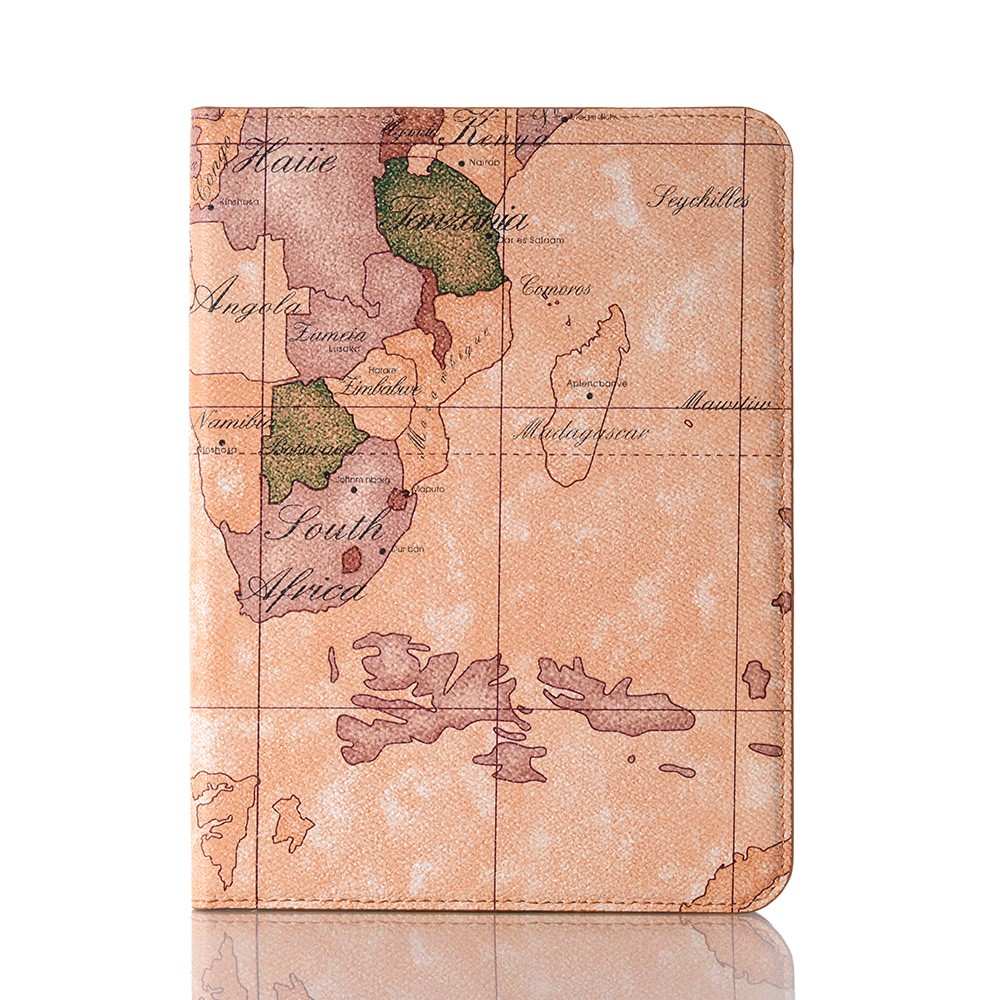 Stylish Map Pattern Printing PC + PU Leather Tablet Cover for iPad mini (2021) - Dark Brown-2