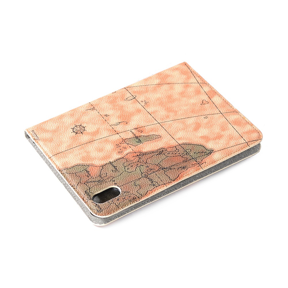 Stylish Map Pattern Printing PC + PU Leather Tablet Cover for iPad mini (2021) - Dark Brown-8