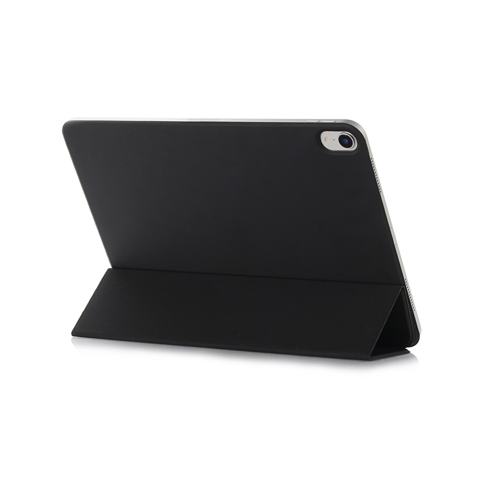 For iPad mini (2021) Tri-Fold Stand Magnetic Absorption Detachable Smart Leather Cover Case - Black-4