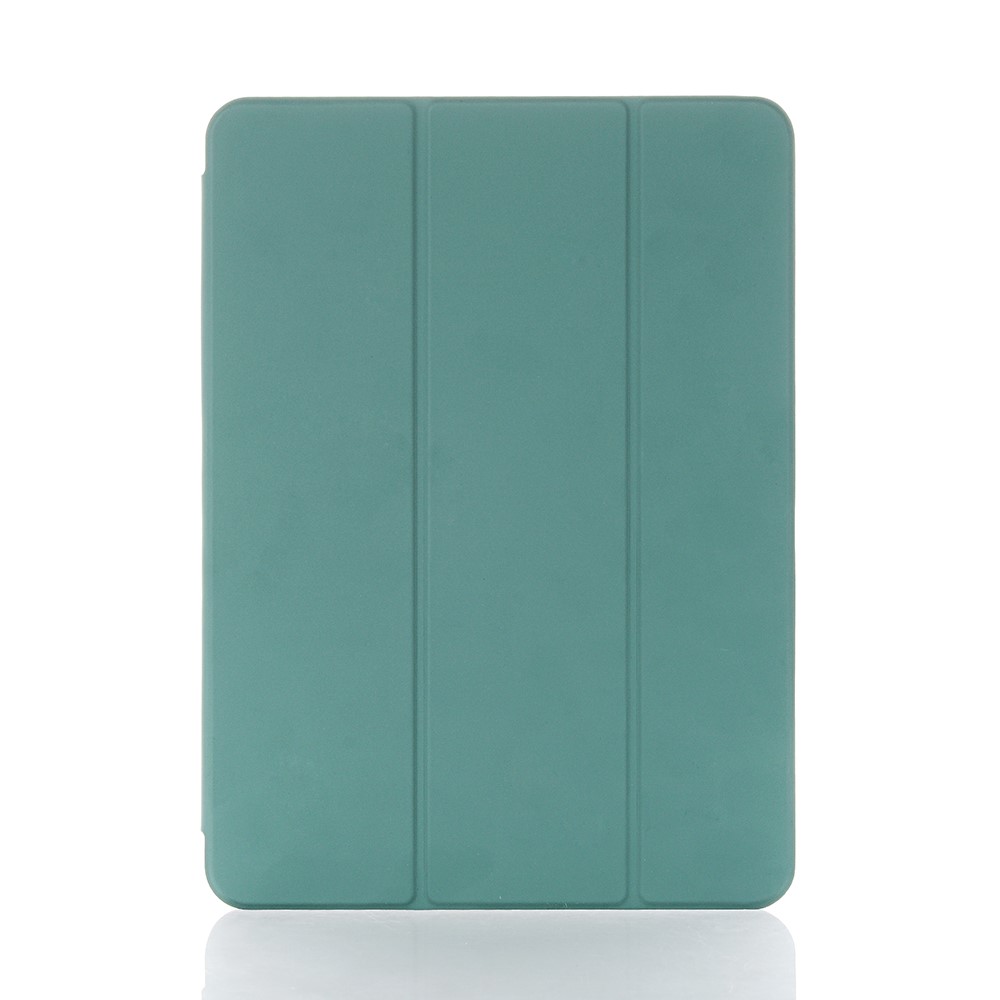 For iPad mini (2021) Tri-Fold Stand Magnetic Absorption Detachable Smart Leather Cover Case - Green-2