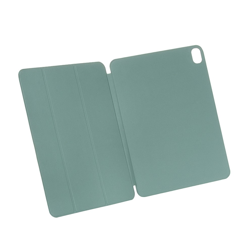 For iPad mini (2021) Tri-Fold Stand Magnetic Absorption Detachable Smart Leather Cover Case - Green-7
