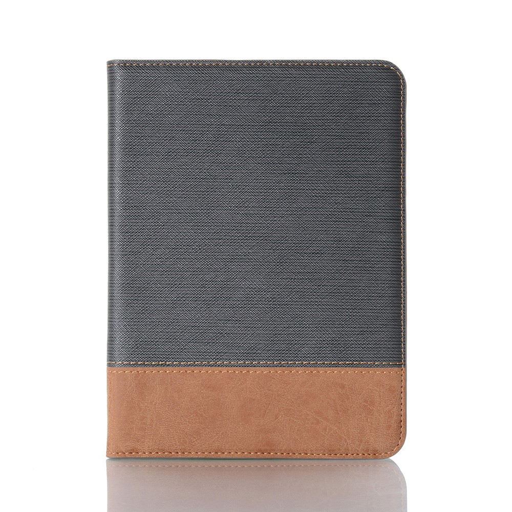 Full Protection Cross Texture Splicing Color PU Leather Smart Wallet Tablet Stand Case for iPad mini (2021) - Black-2