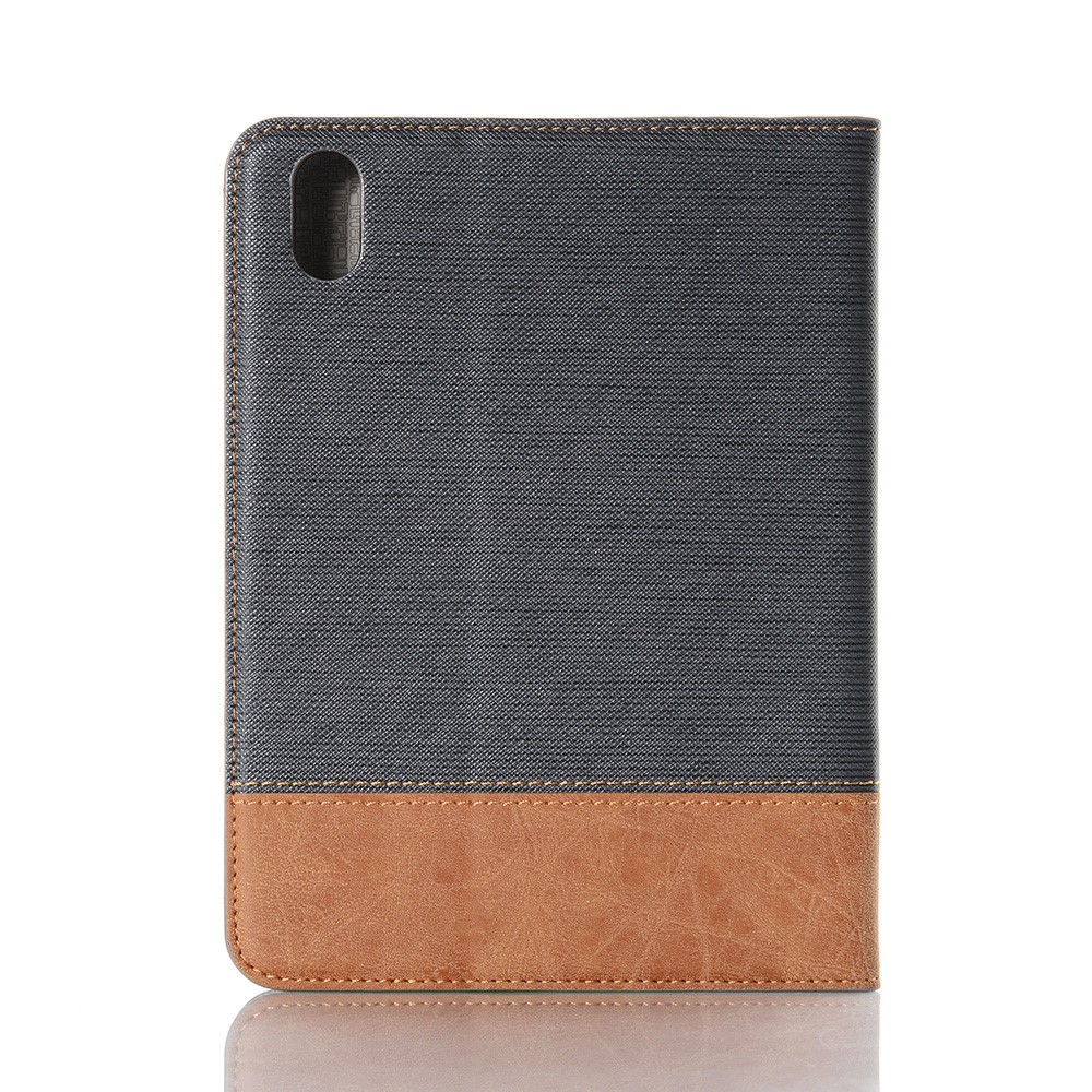 Full Protection Cross Texture Splicing Color PU Leather Smart Wallet Tablet Stand Case for iPad mini (2021) - Black-3