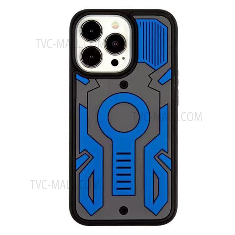 Camouflage Bee Shockproof Soft Silicone Case Phone Protective Cover Shell for iPhone 13 Pro 6.1 inch - Camouflage/Blue-1