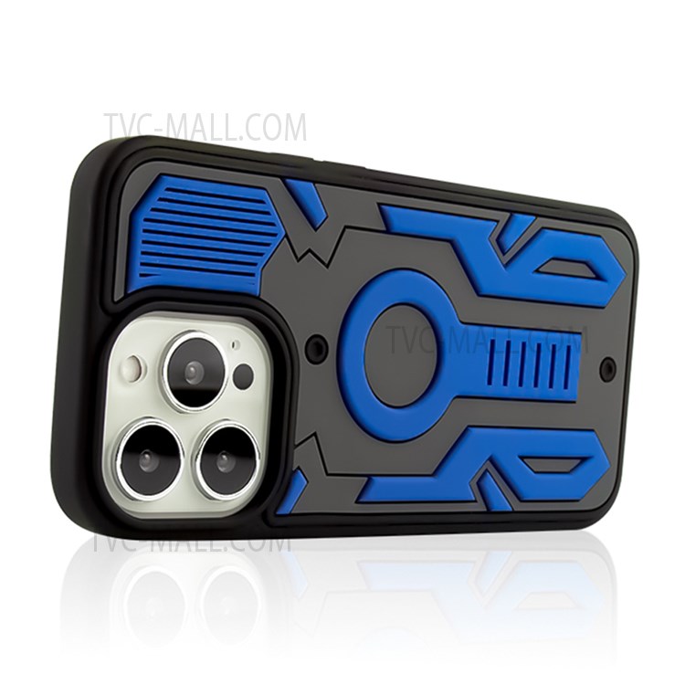 Camouflage Bee Shockproof Soft Silicone Case Phone Protective Cover Shell for iPhone 13 Pro 6.1 inch - Camouflage/Blue-6
