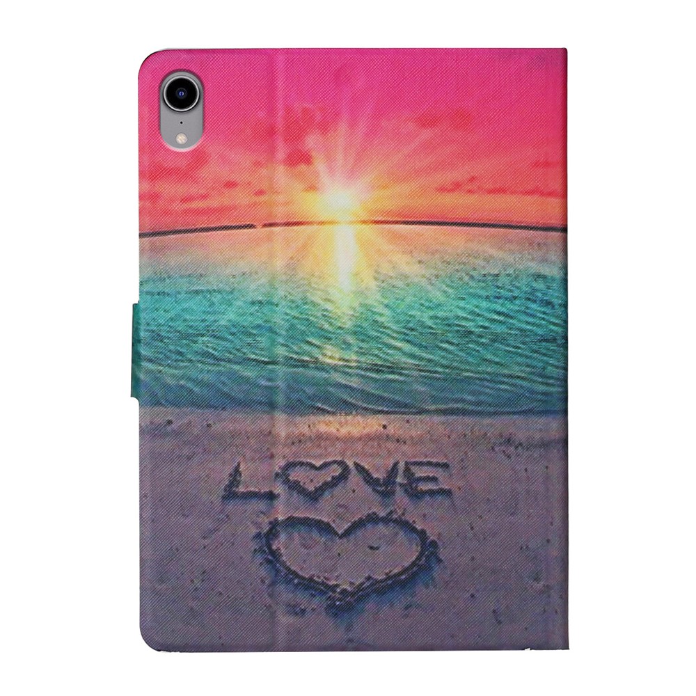 Stylish Pattern Printing Anti-Drop Magnetic Clasp Card Holder Leather Stand Case for iPad mini (2021) - Sunrise-3