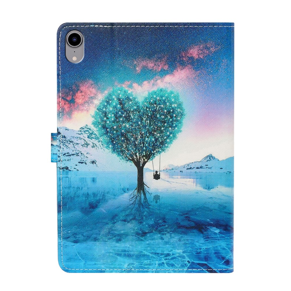 Magnetic Clasp Stylish Pattern Printing Shockproof Card Holder Design Leather Stand Case for iPad mini (2021) - Tree-3