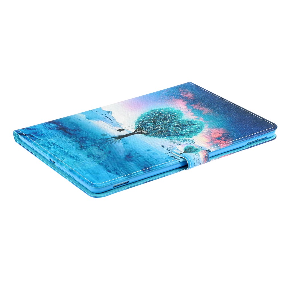 Magnetic Clasp Stylish Pattern Printing Shockproof Card Holder Design Leather Stand Case for iPad mini (2021) - Tree-6