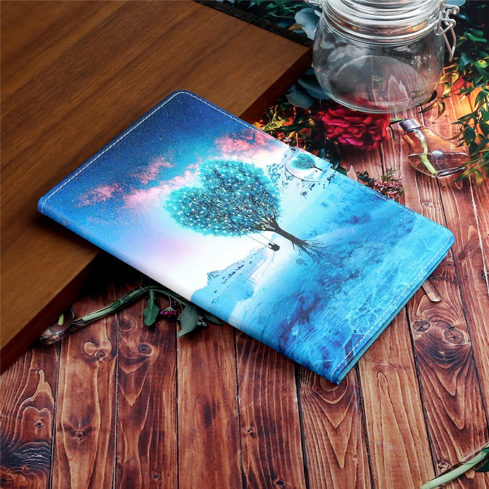 Magnetic Clasp Stylish Pattern Printing Shockproof Card Holder Design Leather Stand Case for iPad mini (2021) - Tree-9