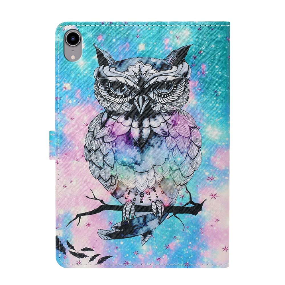 Magnetic Clasp Stylish Pattern Printing Shockproof Card Holder Design Leather Stand Case for iPad mini (2021) - Owl-3