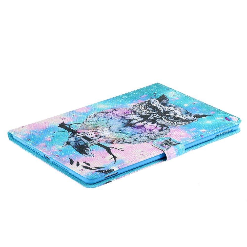 Magnetic Clasp Stylish Pattern Printing Shockproof Card Holder Design Leather Stand Case for iPad mini (2021) - Owl-6