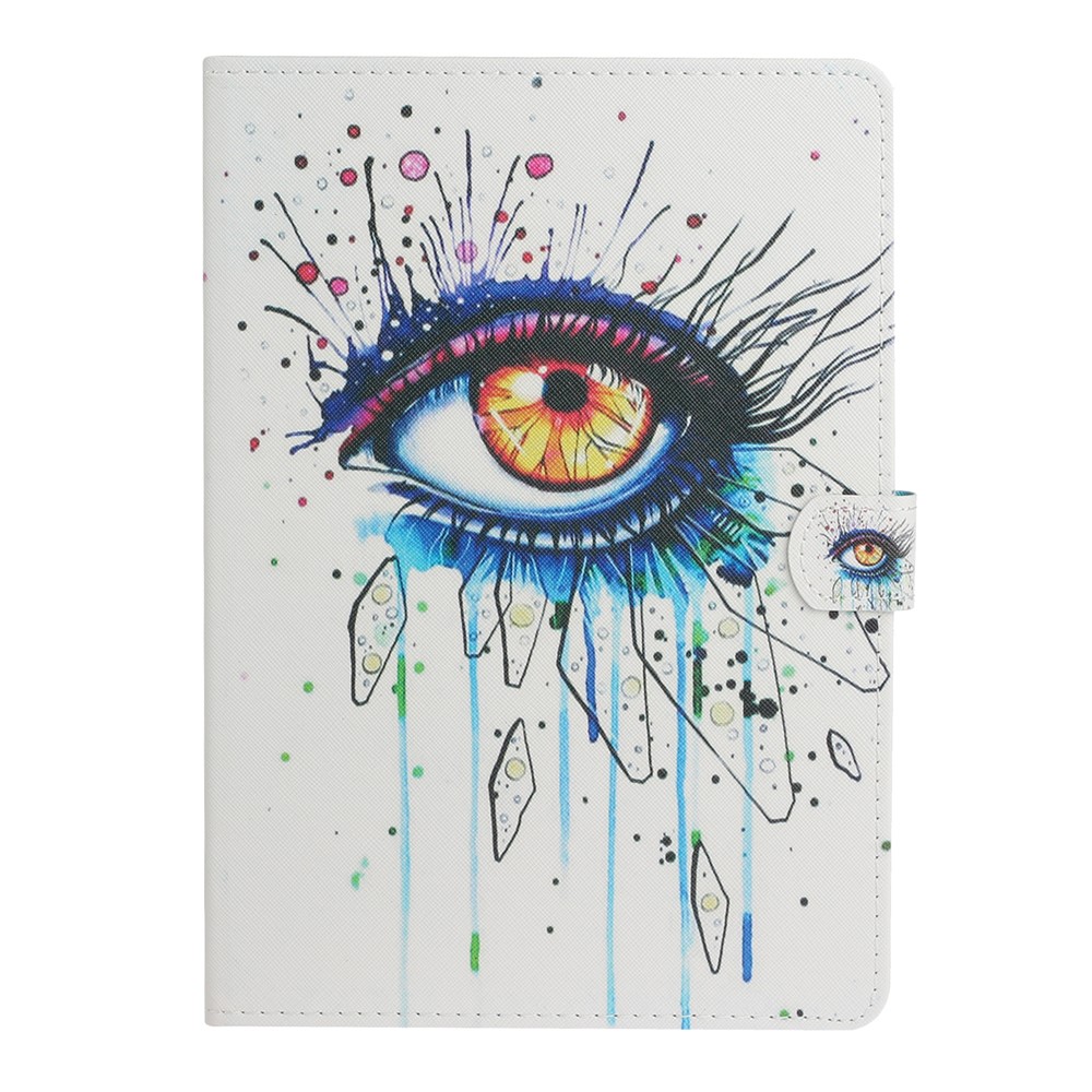 Magnetic Clasp Stylish Pattern Printing Shockproof Card Holder Design Leather Stand Case for iPad mini (2021) - Big Eye-2