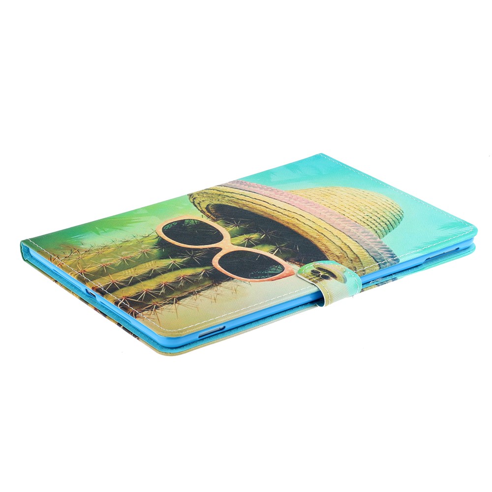 Magnetic Clasp Stylish Pattern Printing Shockproof Card Holder Design Leather Stand Case for iPad mini (2021) - Cactus-6