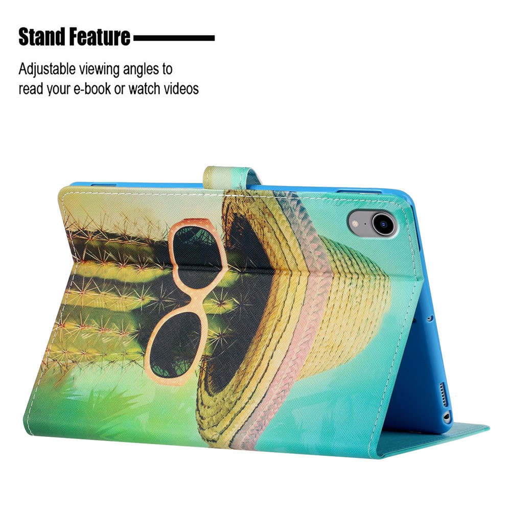 Magnetic Clasp Stylish Pattern Printing Shockproof Card Holder Design Leather Stand Case for iPad mini (2021) - Cactus-8