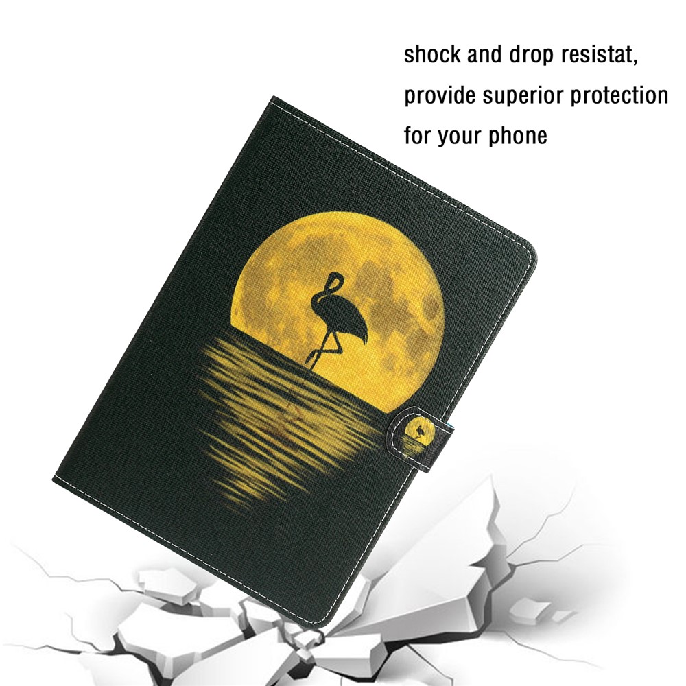 Magnetic Clasp Stylish Pattern Printing Shockproof Card Holder Design Leather Stand Case for iPad mini (2021) - Flamingo-7