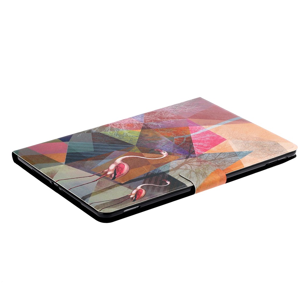 Stylish Pattern Printing Card Holder Design Anti-Fall Magnetic Clasp Leather Case with Stand for iPad mini (2021) - Flamingo-6