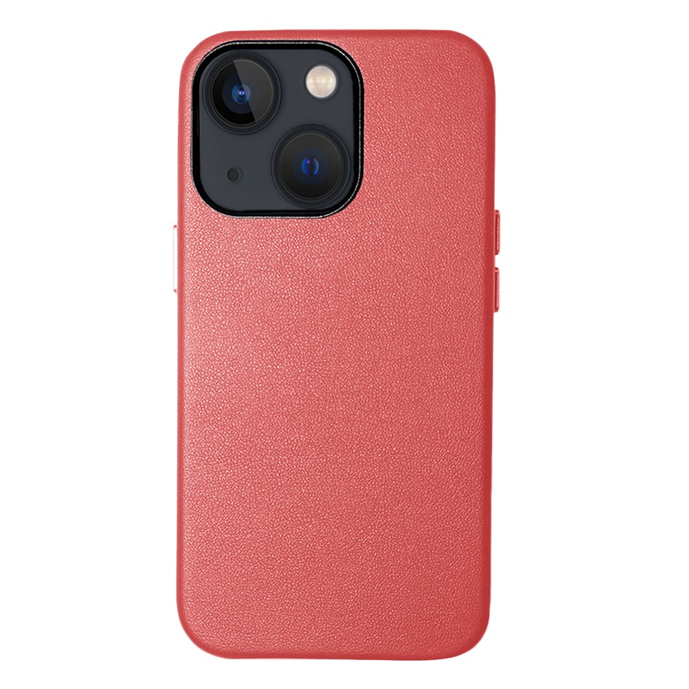 Shockproof Protective Phone Cover PU Leather and TPU Phone Case for iPhone 13 mini 5.4 inch - Red