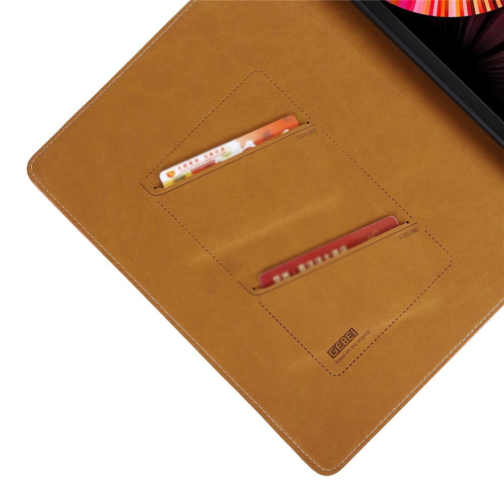 GEBEI Auto Wake/Sleep Adjustable Stand Leather Smart Tablet Cover Case with Card Slots for iPad Air (2020)/iPad Pro 11-inch (2021)/(2020)/(2018) - Brown-10